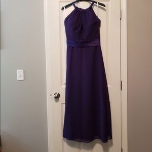 Christina Wu Grape Chiffon Long Evening Gown!
